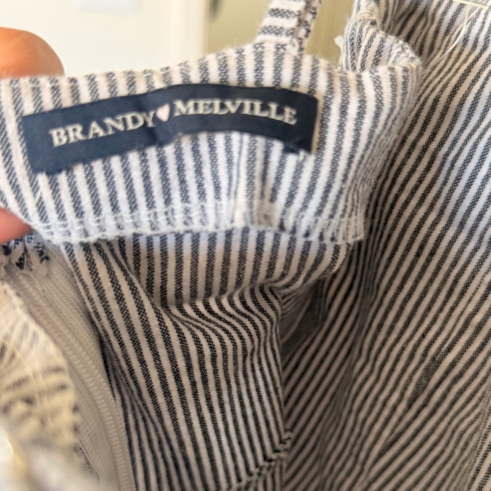 Brandy Melville Blue and White Striped Sleeveless Sundress Mini Dress‎ - Picture 3 of 3